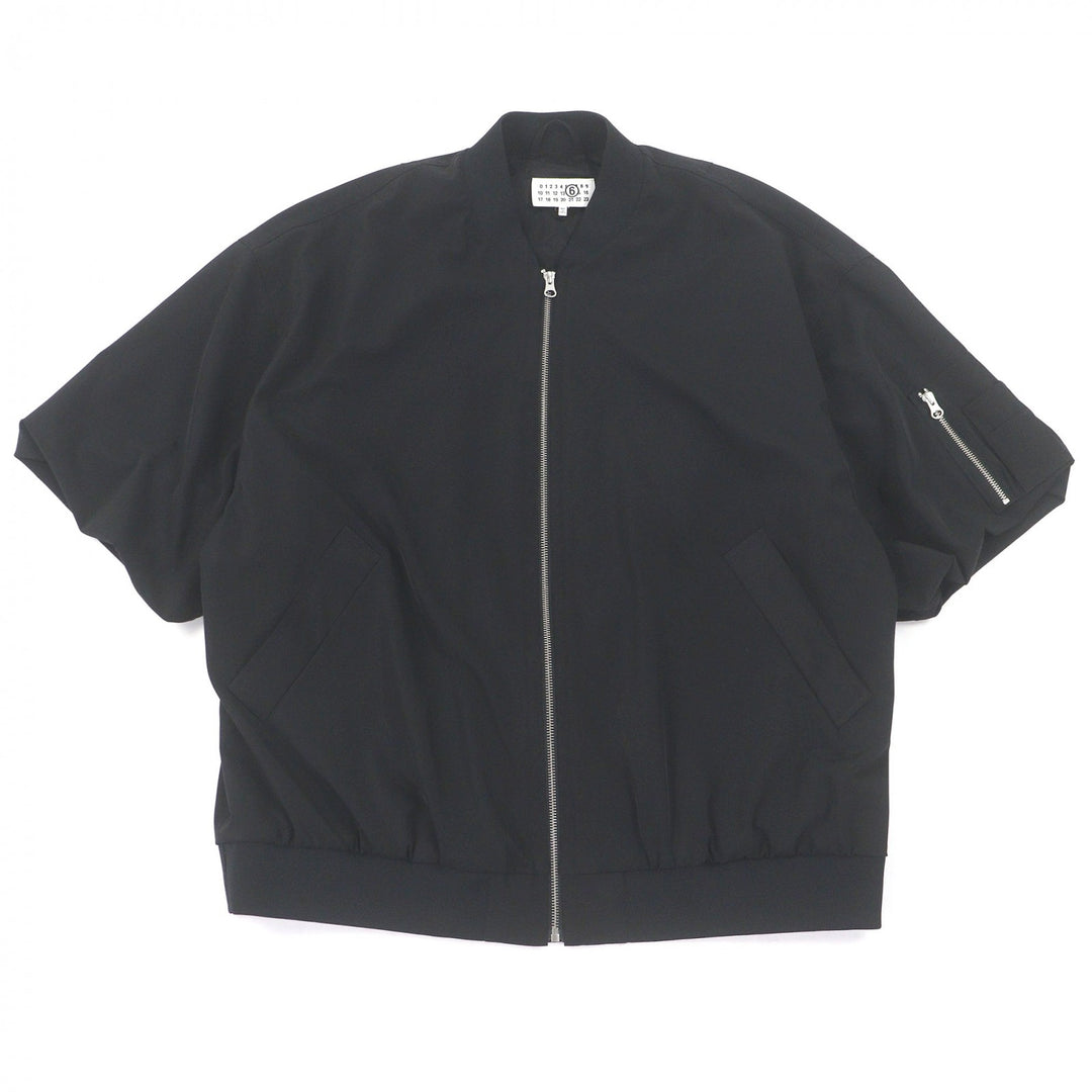 Excellent MM6 Maison Margiela Blouson Half sleeve black polyester mens XS