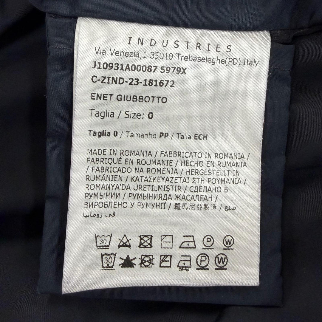 Great MONCLER Jacket ENET Logo patch and hood ZIP UP Navy Women 0 J10931A00087