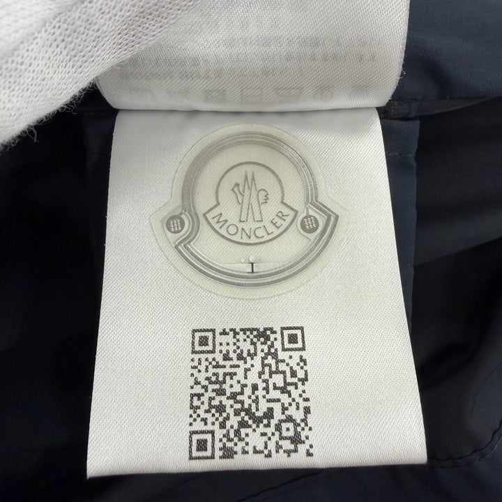 Great MONCLER Jacket ENET Logo patch and hood ZIP UP Navy Women 0 J10931A00087