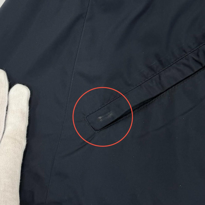 Great MONCLER Jacket ENET Logo patch and hood ZIP UP Navy Women 0 J10931A00087