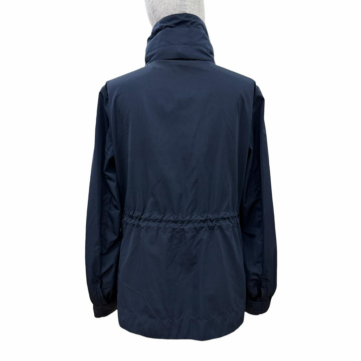 Great MONCLER Jacket ENET Logo patch and hood ZIP UP Navy Women 0 J10931A00087