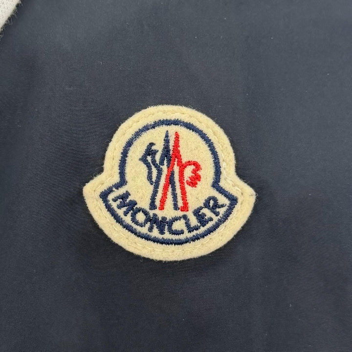 Great MONCLER Jacket ENET Logo patch and hood ZIP UP Navy Women 0 J10931A00087