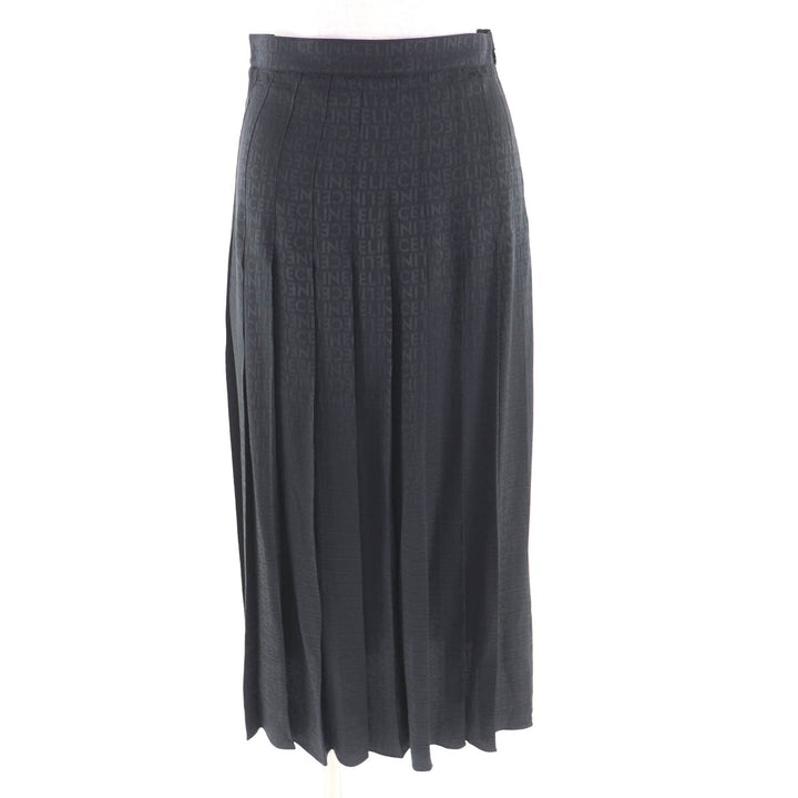 Excellent CELINE Pleated skirt black silk Women 34 2J441967Q