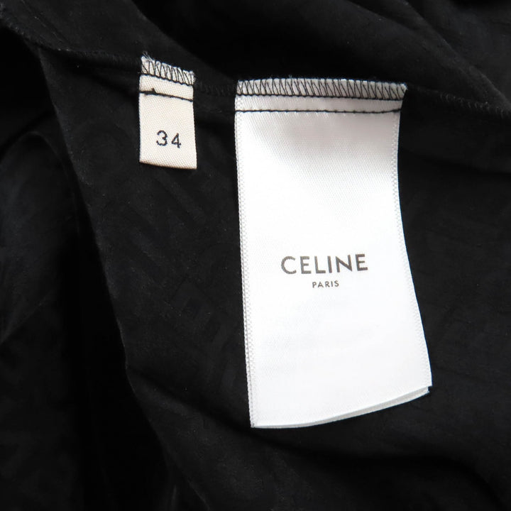 Excellent CELINE Pleated skirt black silk Women 34 2J441967Q