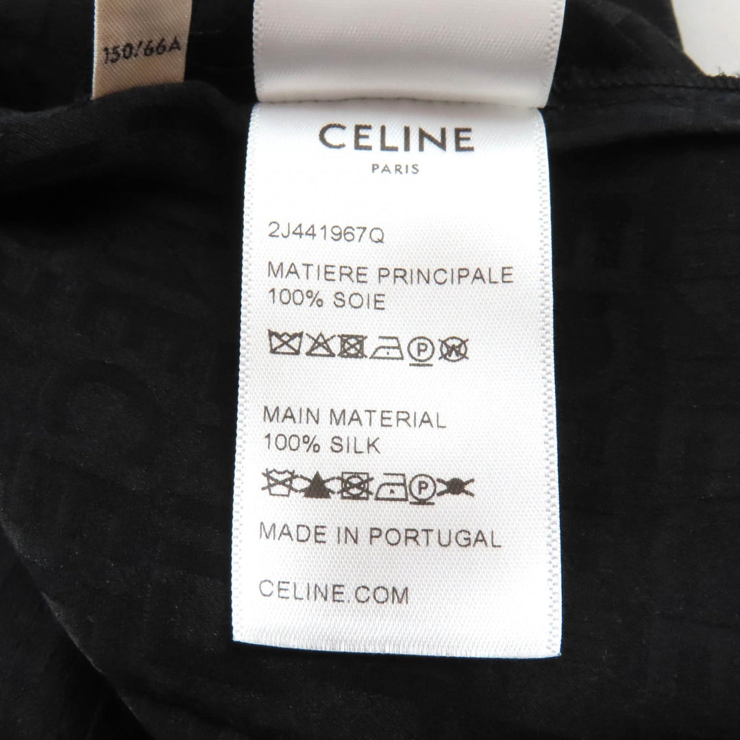 Excellent CELINE Pleated skirt black silk Women 34 2J441967Q