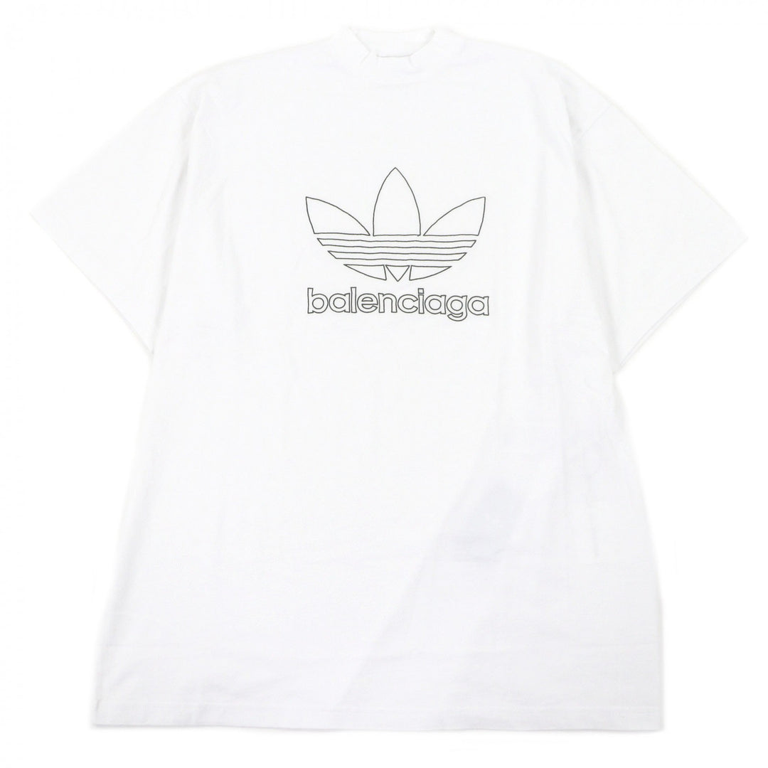 Pristine BALENCIAGA adidas Short sleeve T-shirt Trefoil logo embroidery