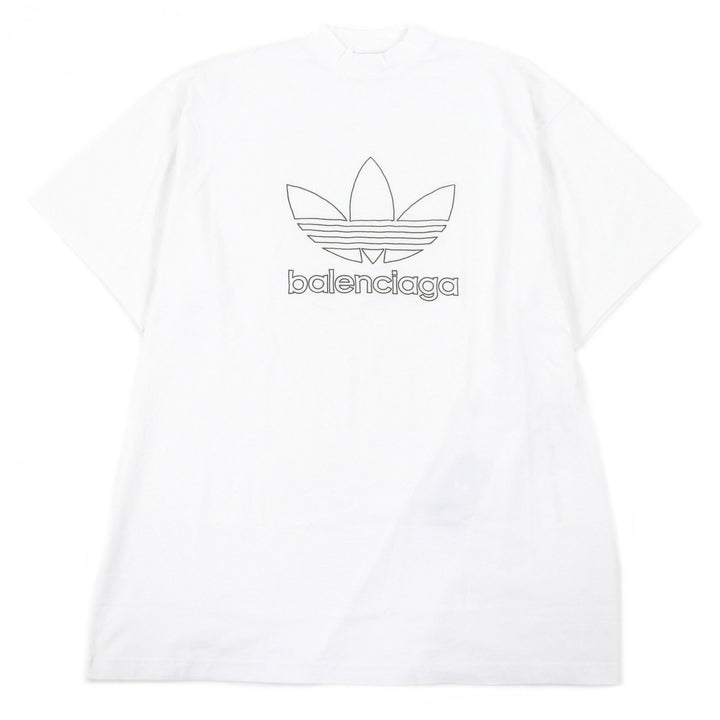 Pristine BALENCIAGA adidas Short sleeve T-shirt Trefoil logo embroidery