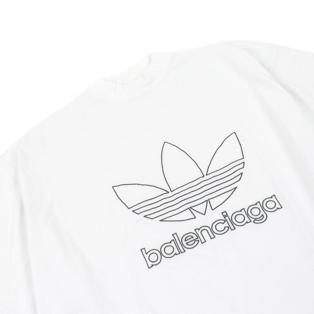 Pristine BALENCIAGA adidas Short sleeve T-shirt Trefoil logo embroidery