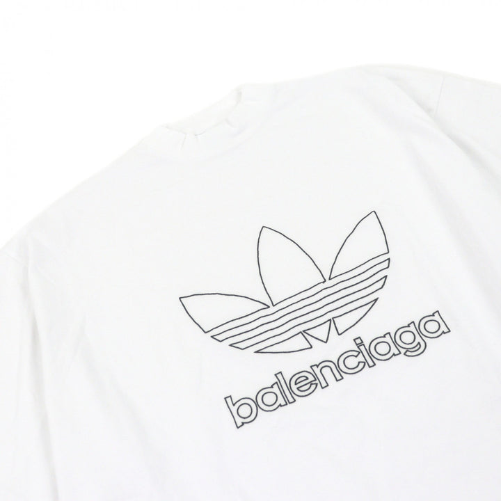 Pristine BALENCIAGA adidas Short sleeve T-shirt Trefoil logo embroidery