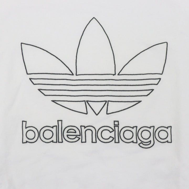 Pristine BALENCIAGA adidas Short sleeve T-shirt Trefoil logo embroidery