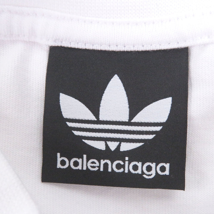 Pristine BALENCIAGA adidas Short sleeve T-shirt Trefoil logo embroidery