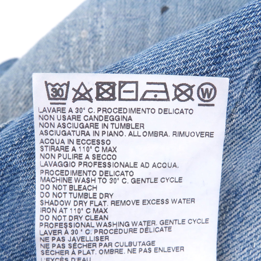 Discounted Very Good DSQUARED2 Denim pants Skater Jean Paint crush finish Indigo blue
