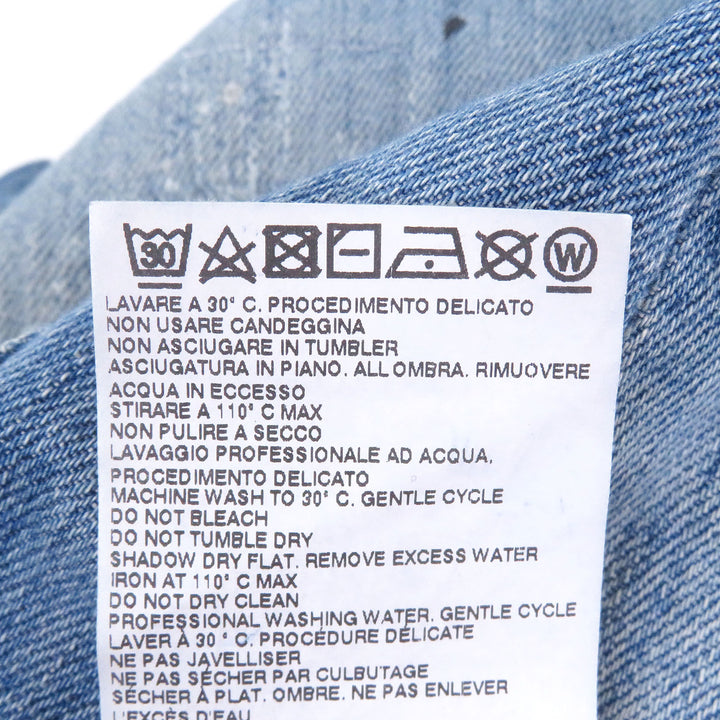 Discounted Very Good DSQUARED2 Denim pants Skater Jean Paint crush finish Indigo blue