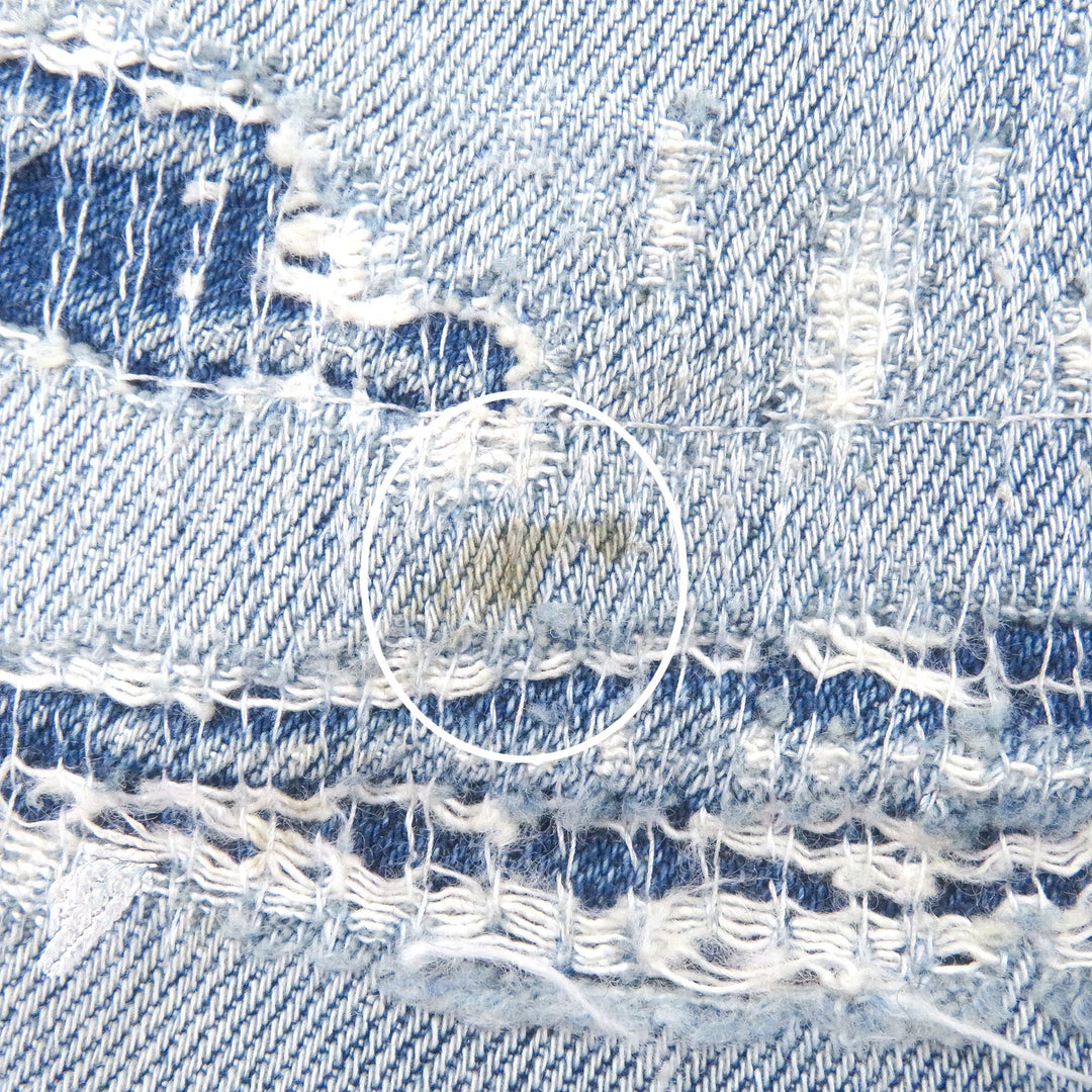 Discounted Very Good DSQUARED2 Denim pants Skater Jean Paint crush finish Indigo blue