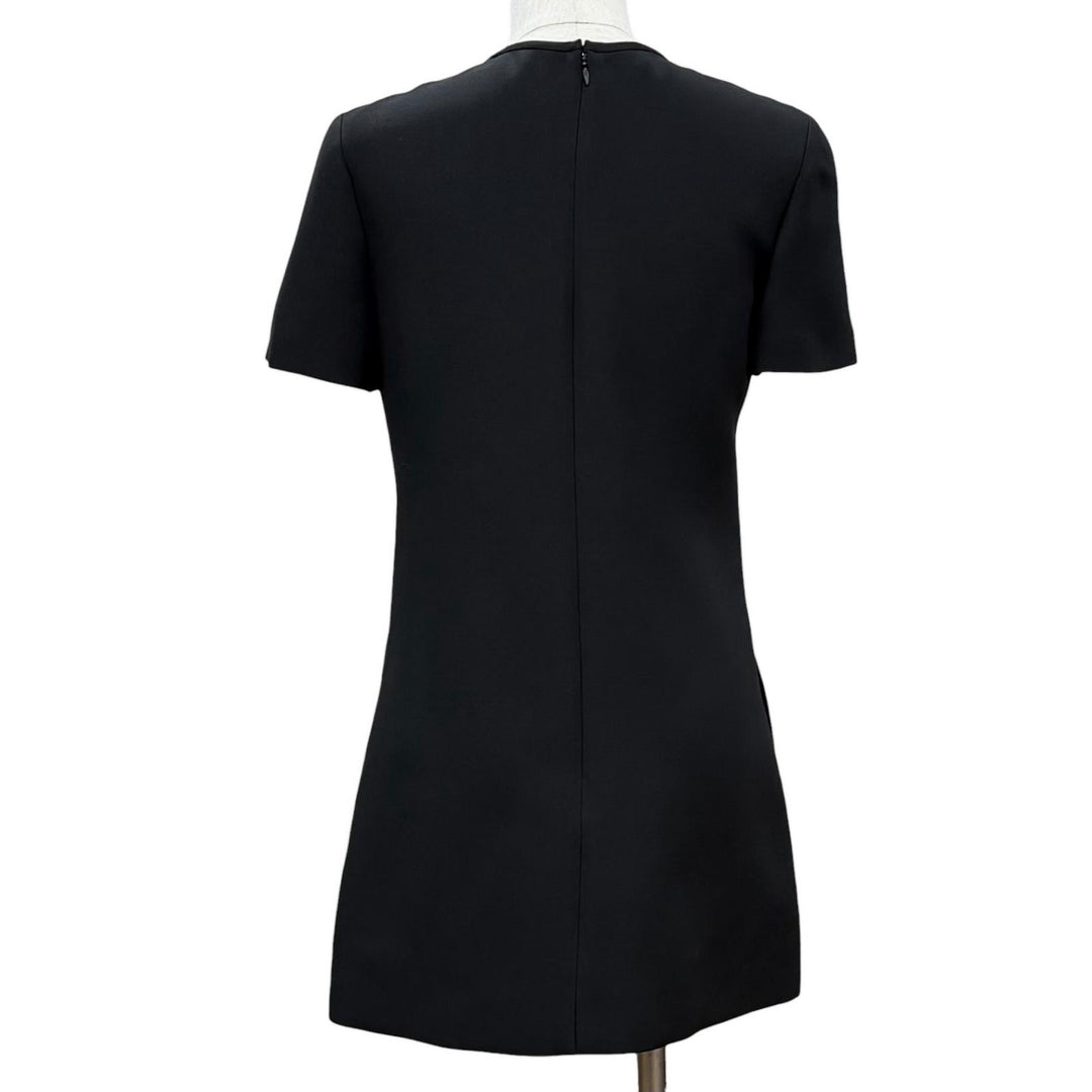 Excellent VALENTINO one piece ribbon black Virgin wool Women 38 3B3VA4C51CF