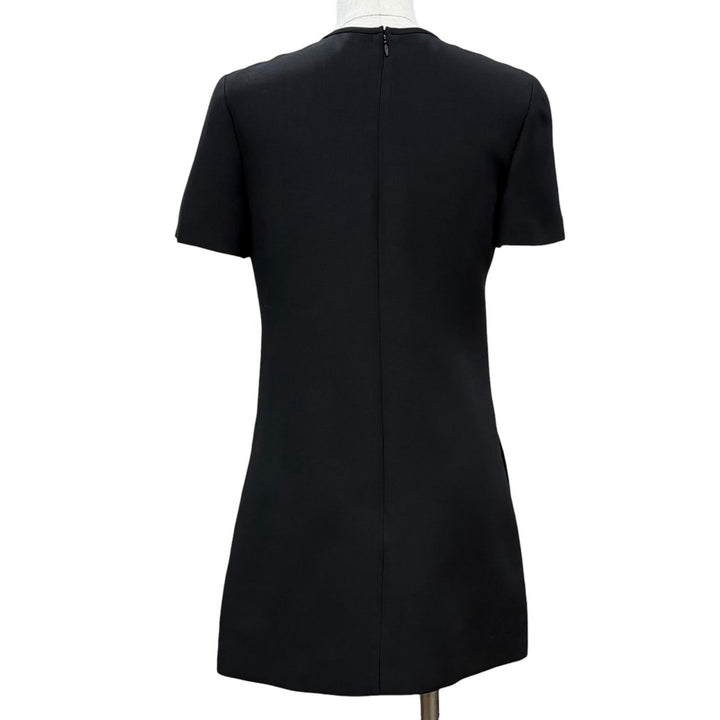 Excellent VALENTINO one piece ribbon black Virgin wool Women 38 3B3VA4C51CF
