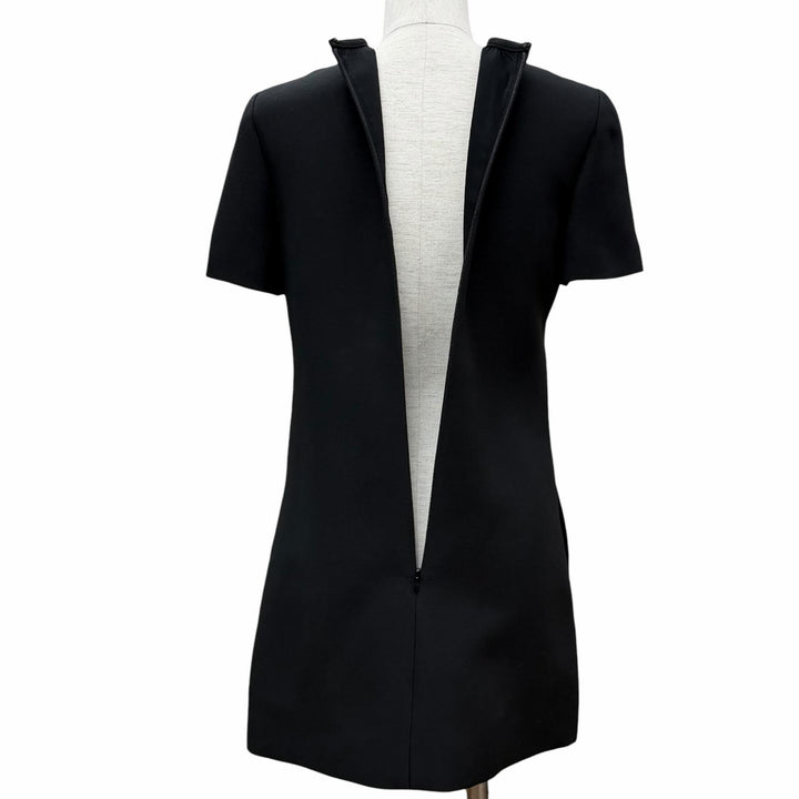 Excellent VALENTINO one piece ribbon black Virgin wool Women 38 3B3VA4C51CF
