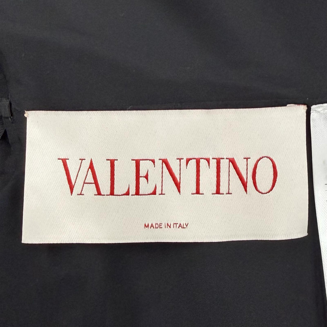 Excellent VALENTINO one piece ribbon black Virgin wool Women 38 3B3VA4C51CF