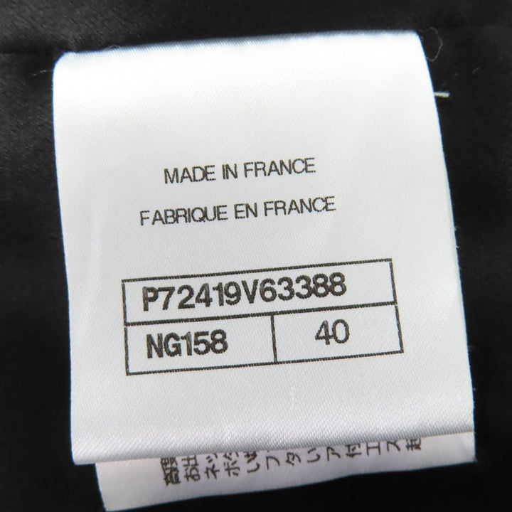 Excellent CHANEL Jacket Lion Button Cropped Tweed white 40 22P P72419V63388