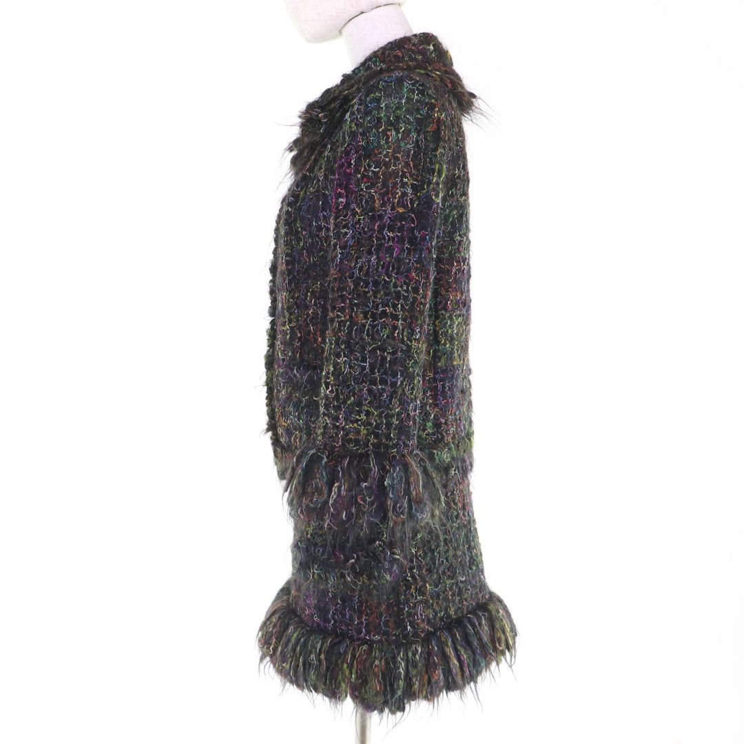 Excellent CHANEL two-piece set COCO Button Jacket and Skirt mohair 36 03A P22325