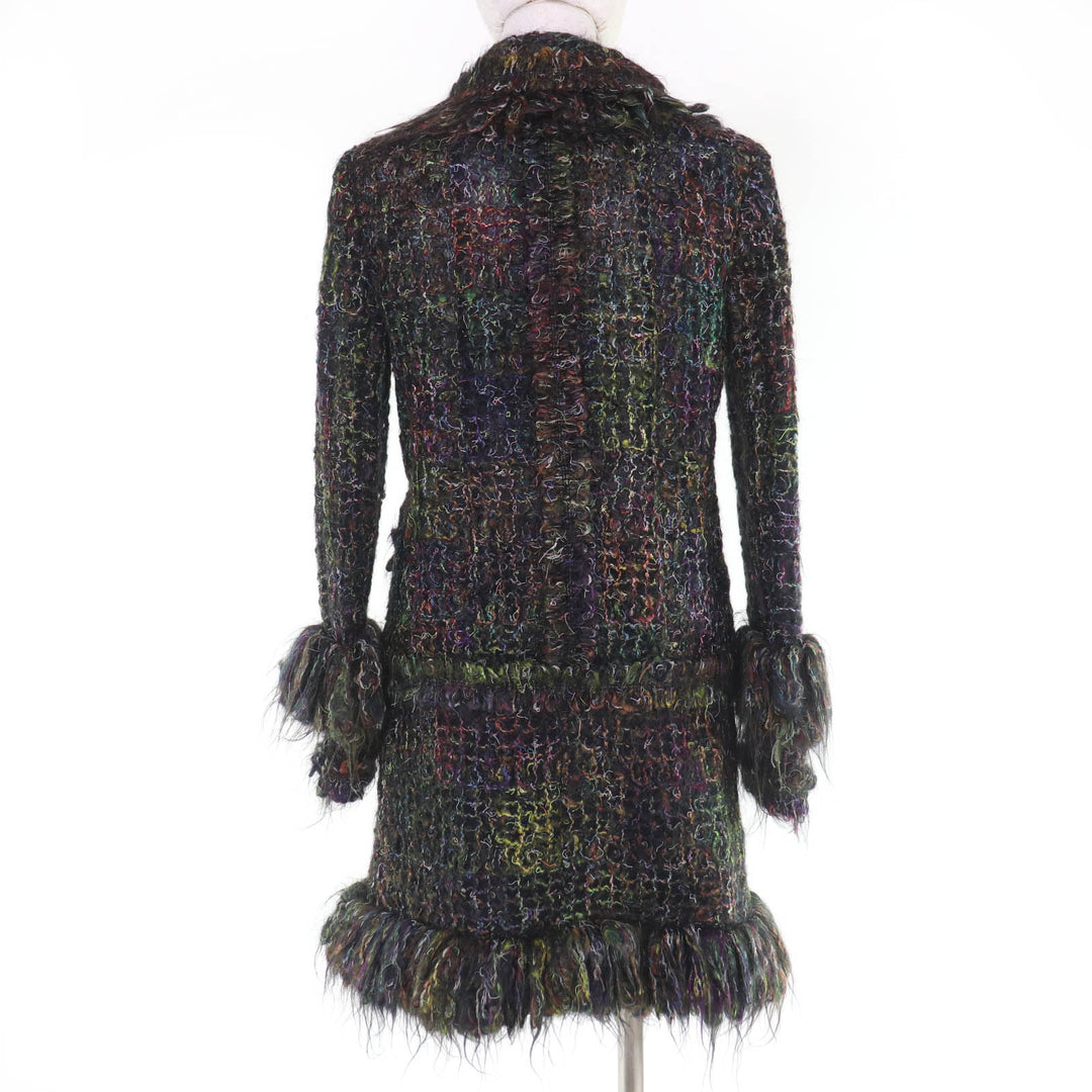 Excellent CHANEL two-piece set COCO Button Jacket and Skirt mohair 36 03A P22325