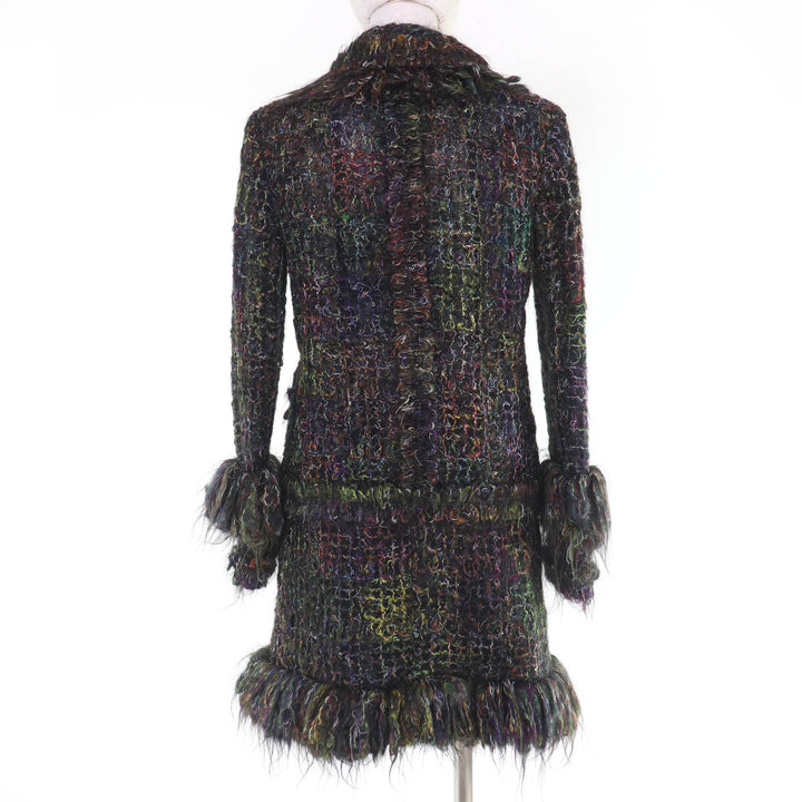 Excellent CHANEL two-piece set COCO Button Jacket and Skirt mohair 36 03A P22325