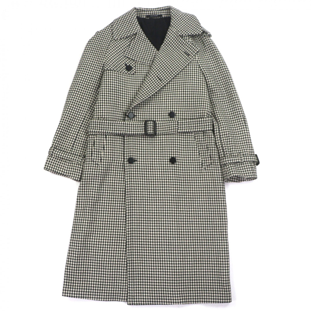 Pristine TAGLIATORE trench coat black wool mens 48