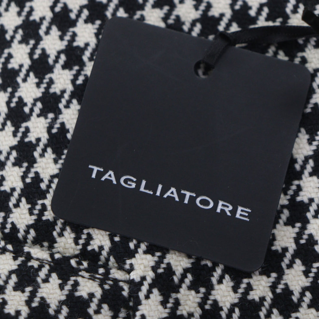 Pristine TAGLIATORE trench coat black wool mens 48