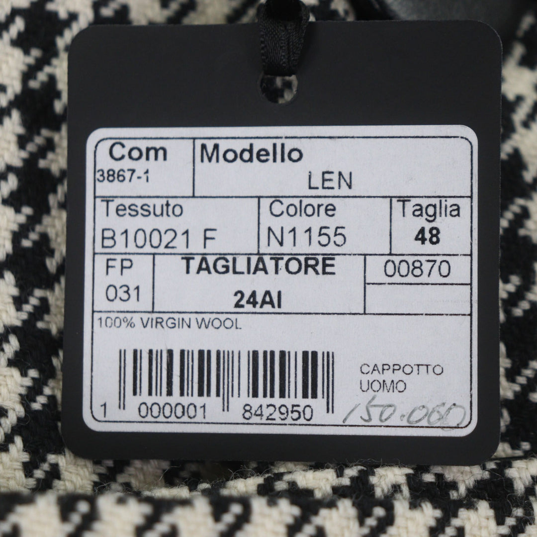 Pristine TAGLIATORE trench coat black wool mens 48