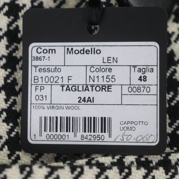 Pristine TAGLIATORE trench coat black wool mens 48