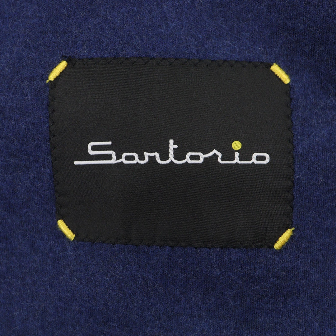 Excellent Sartorio Chester coat single Navy wool mens 48
