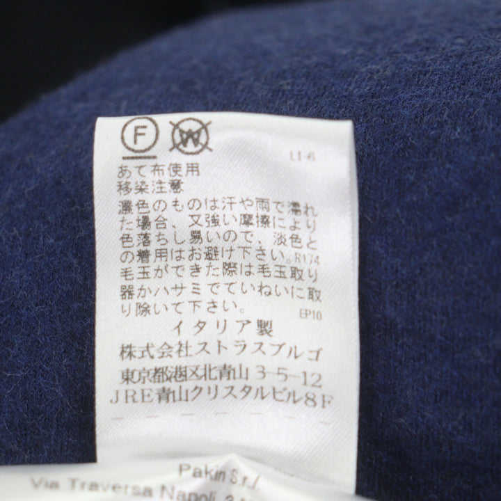 Excellent Sartorio Chester coat single Navy wool mens 48