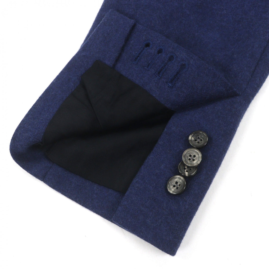 Excellent Sartorio Chester coat single Navy wool mens 48