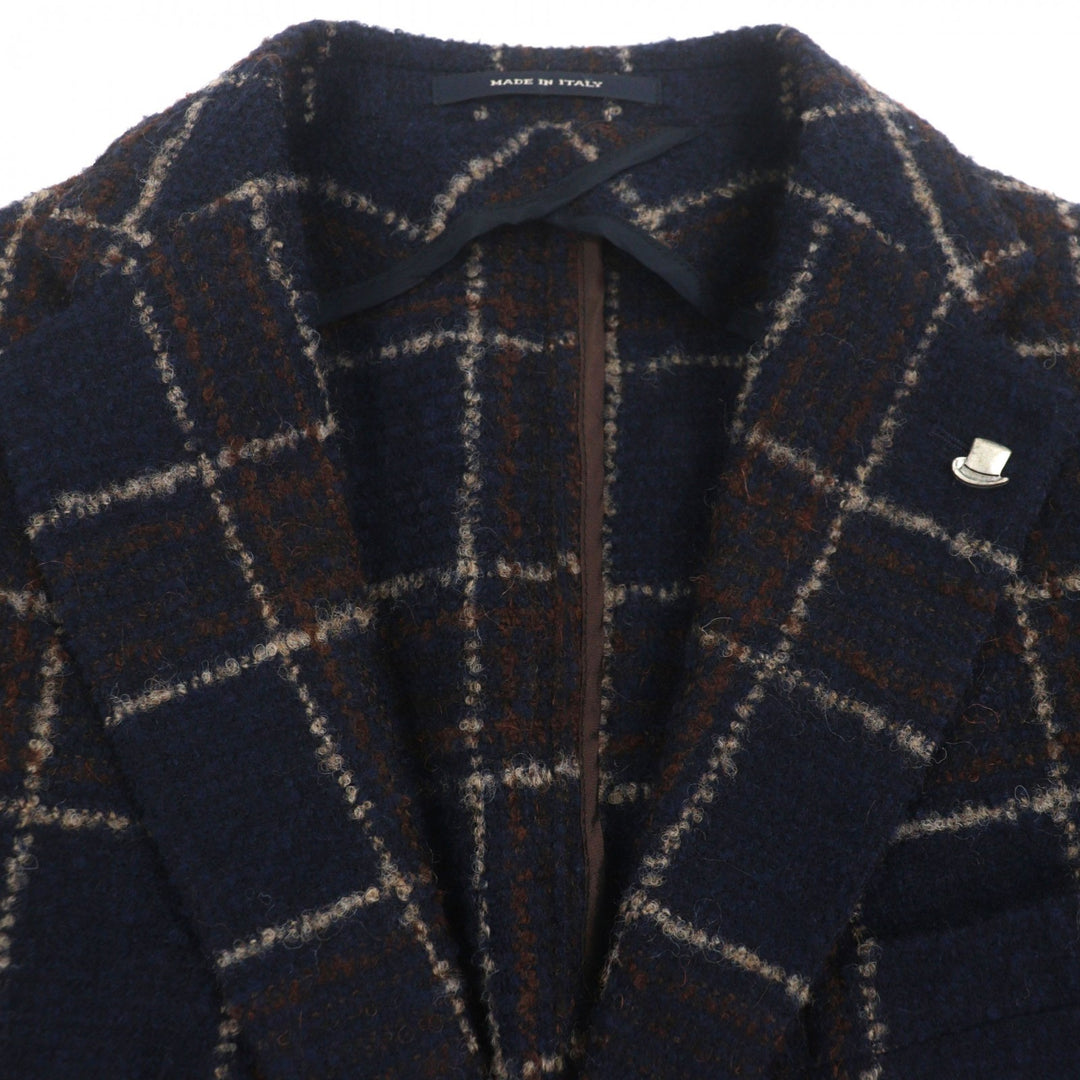 Excellent TAGLIATORE tailored jacket Navy wool mens 50