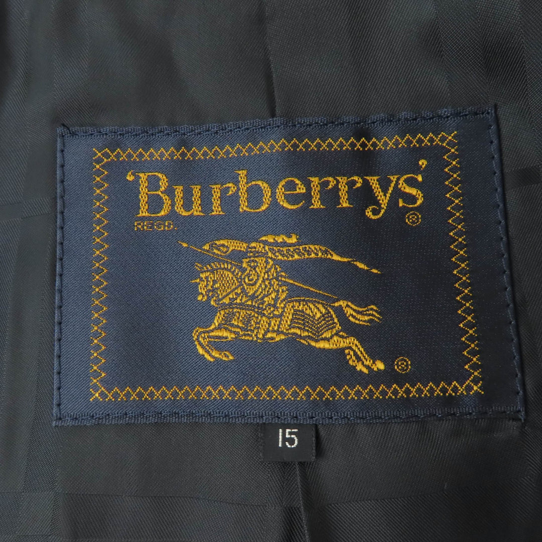 Excellent Burberrys coat Concealed placket, long length black cashmere Women 46