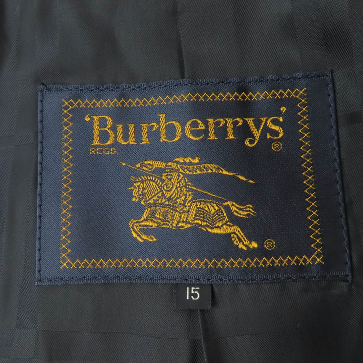 Excellent Burberrys coat Concealed placket, long length black cashmere Women 46