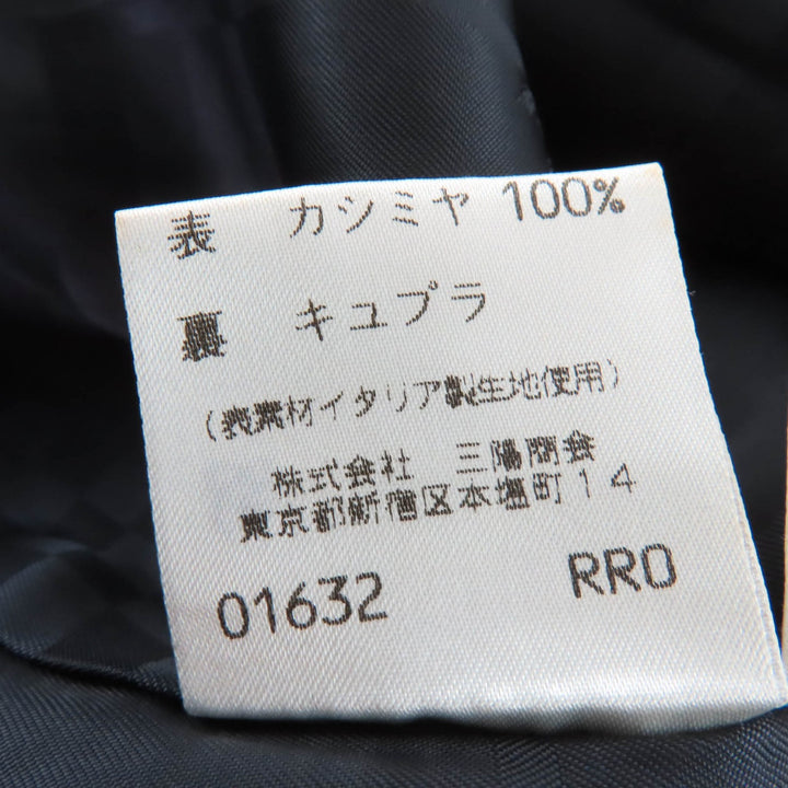 Excellent Burberrys coat Concealed placket, long length black cashmere Women 46