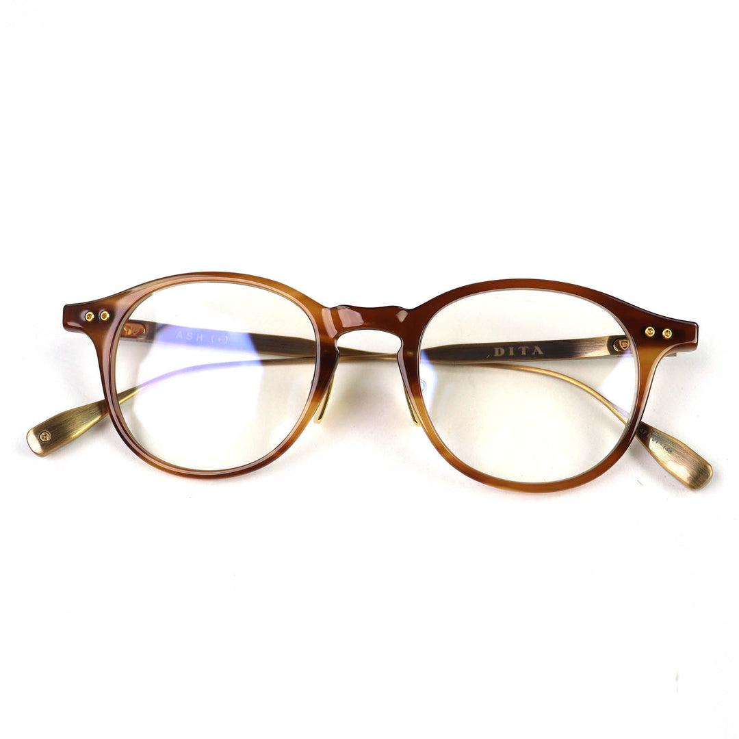 Excellent DITA Glasses ASH+ Ash Plus Boston Brown demi ー mens DTX148