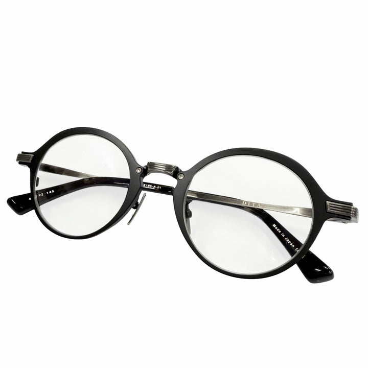Excellent DITA Glasses RADICON-TOW round Matt black mens DTX185-A-01