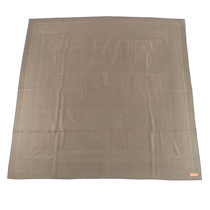 Pristine HERMES scarf Sangle Extra-large scarf with leather patch cashmere Women