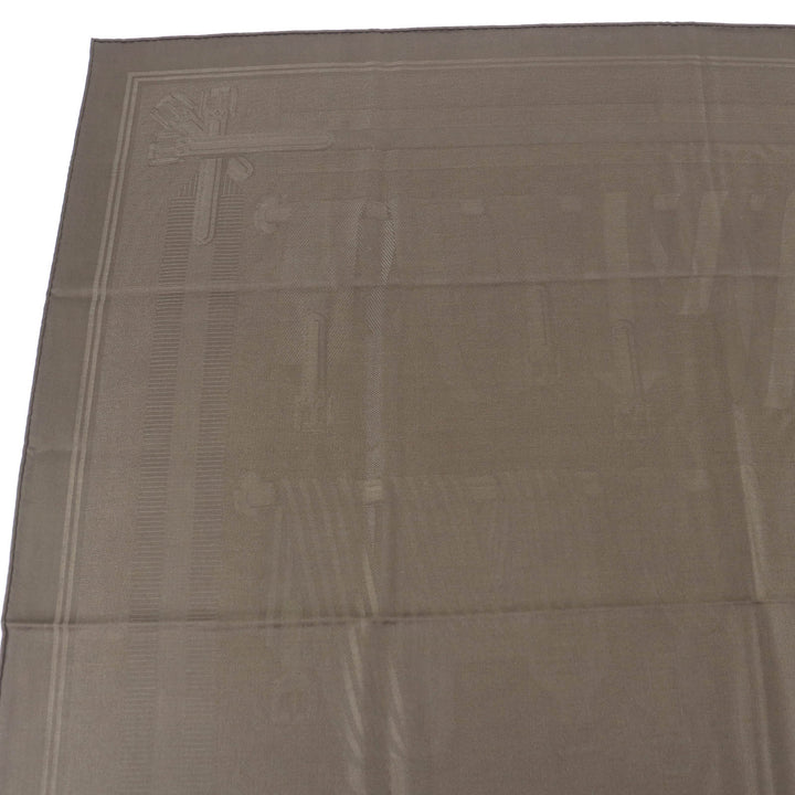 Pristine HERMES scarf Sangle Extra-large scarf with leather patch cashmere Women