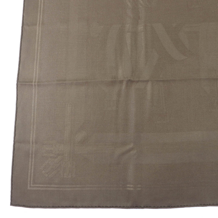 Pristine HERMES scarf Sangle Extra-large scarf with leather patch cashmere Women