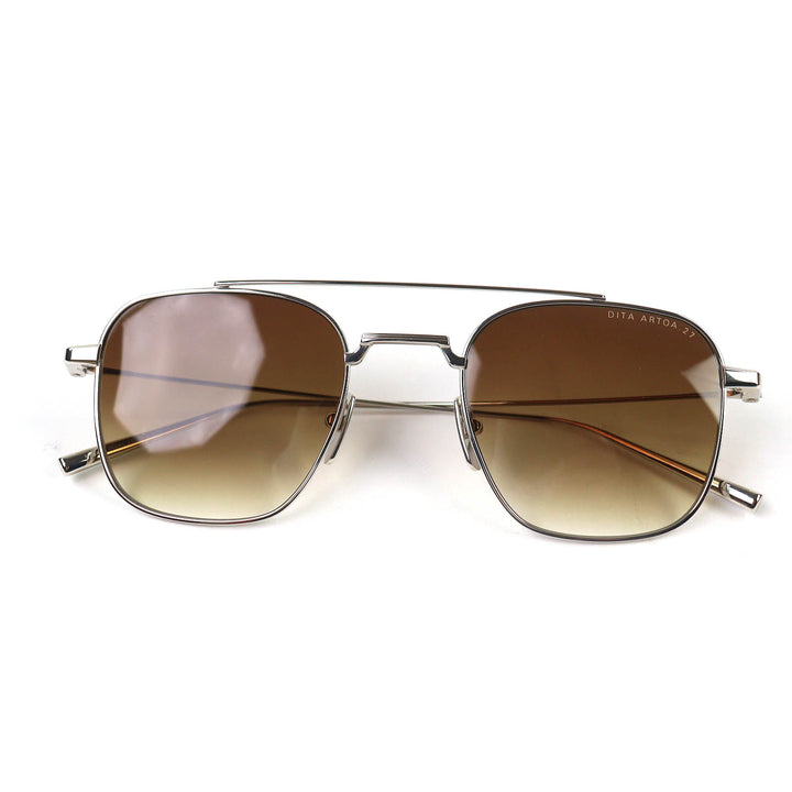 Pristine DITA sunglasses ARTOA.27 Two-bridge Square Silver mens DTS163