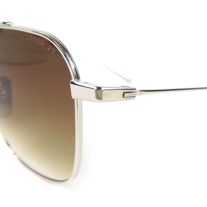 Pristine DITA sunglasses ARTOA.27 Two-bridge Square Silver mens DTS163