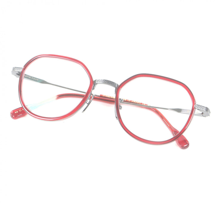 Pristine DITA Glasses AVIATIA-FOUR Clear red mens DTX453-A-03