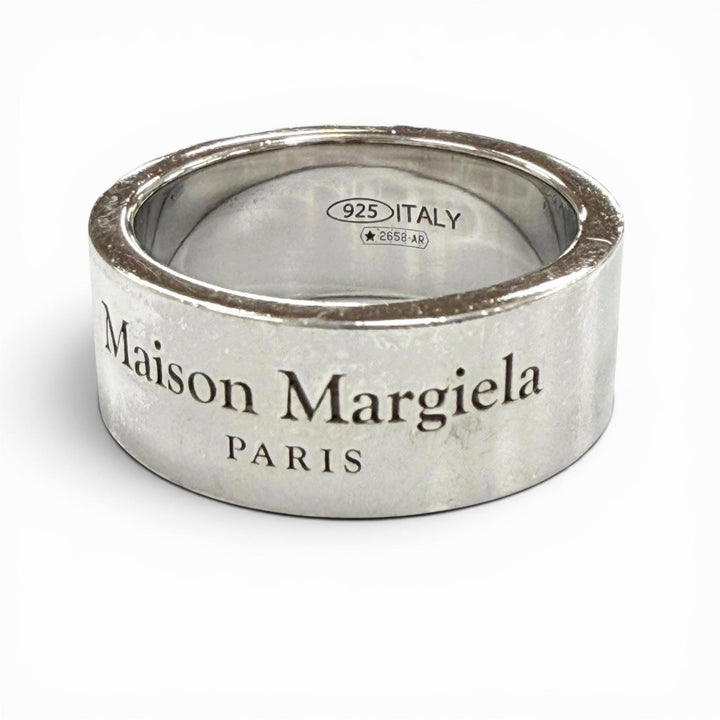 Great Maison Margiela Ring ring Logo engraving Silver 925 mens