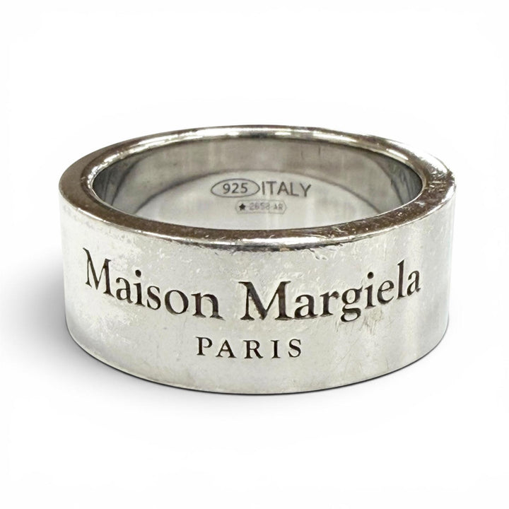 Great Maison Margiela Ring ring Logo engraving Silver 925 mens
