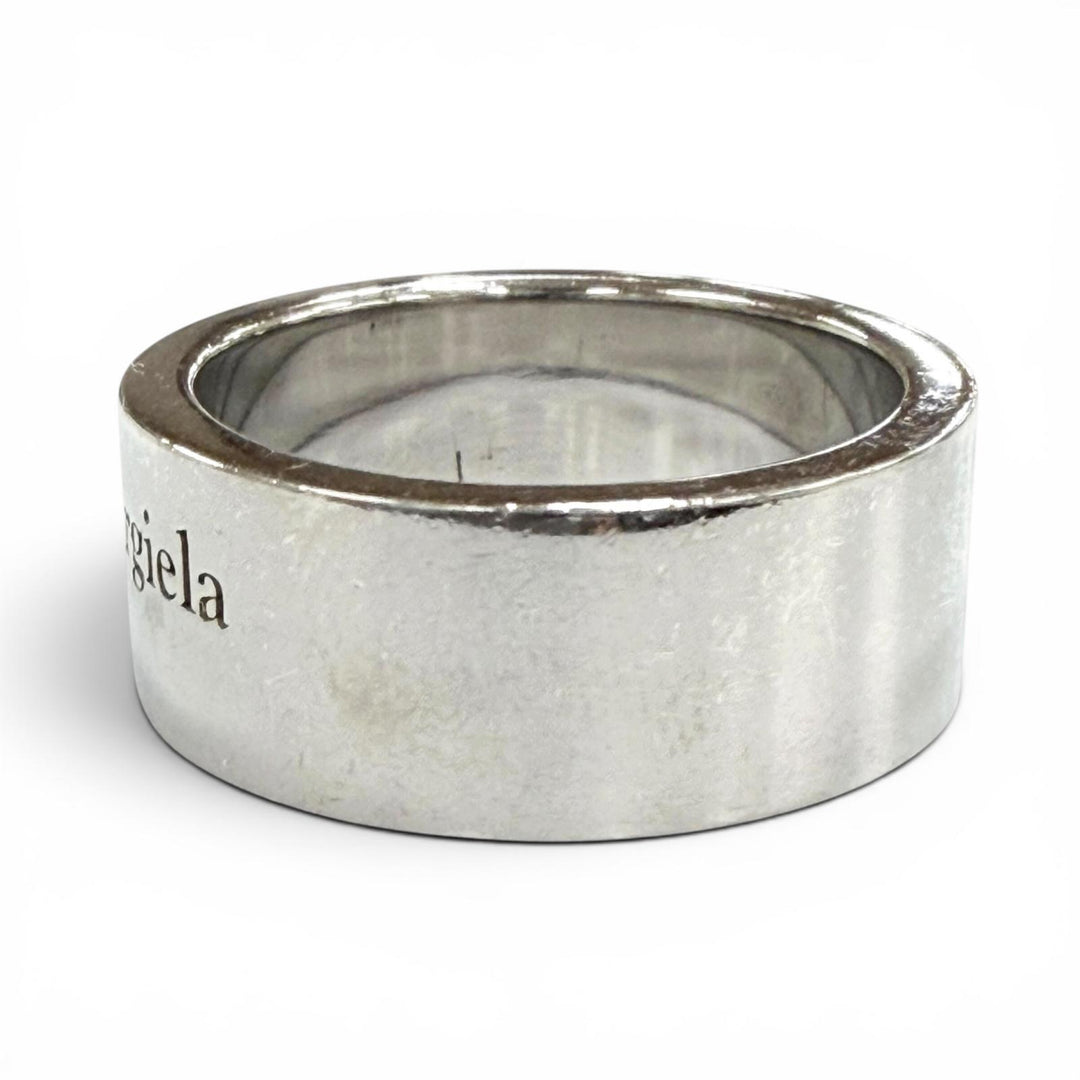 Great Maison Margiela Ring ring Logo engraving Silver 925 mens