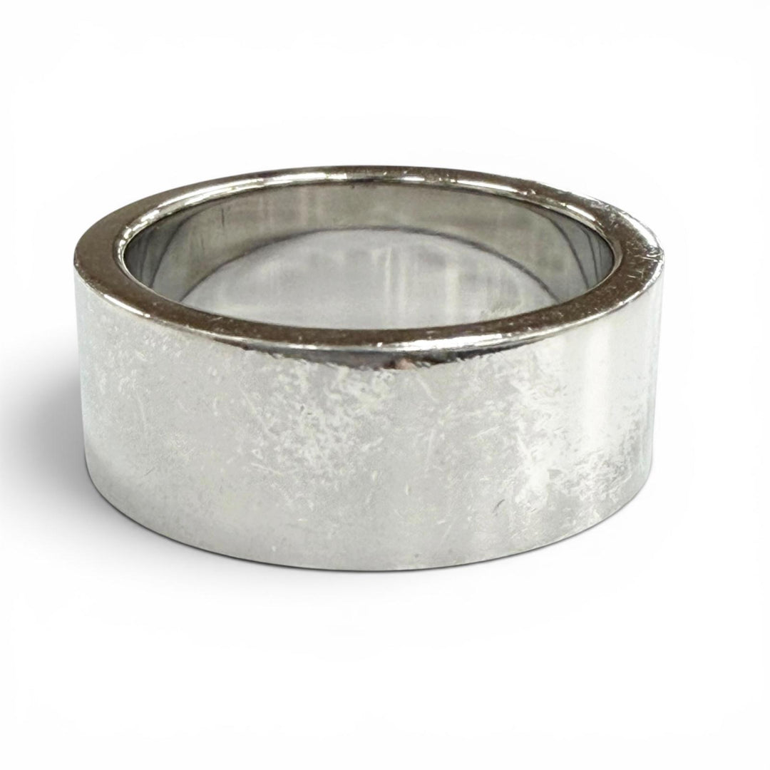 Great Maison Margiela Ring ring Logo engraving Silver 925 mens