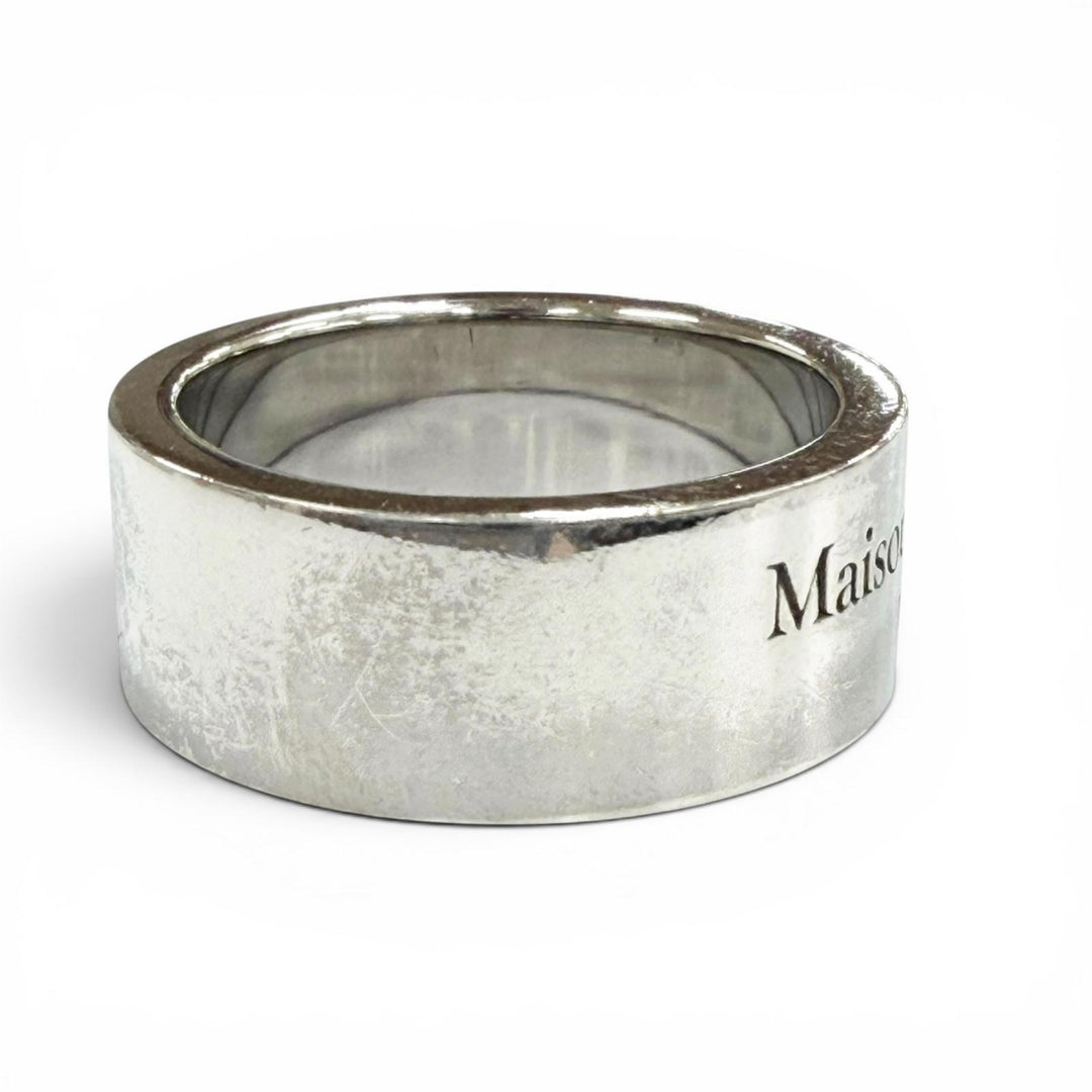 Great Maison Margiela Ring ring Logo engraving Silver 925 mens